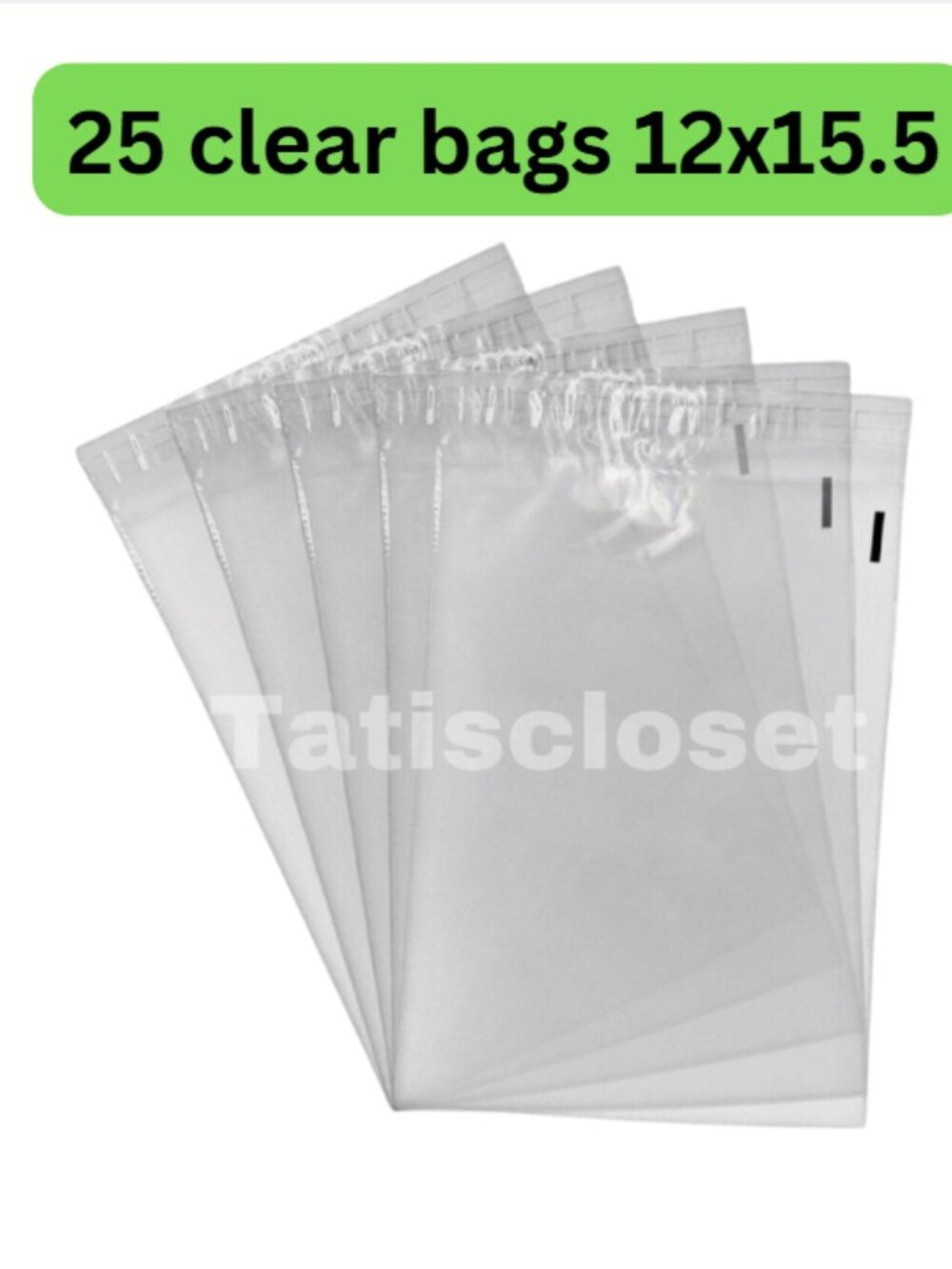 25 12x15.5 clear storage self seal bags